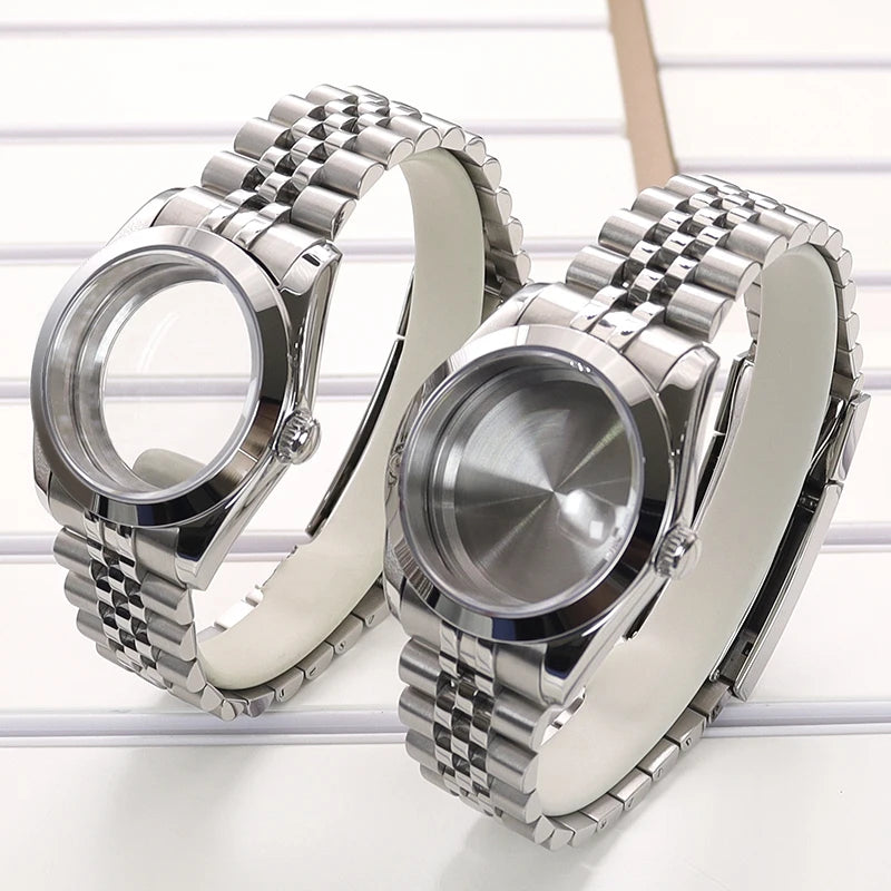 36/39mm Watch Case Bevel Edge Bezel Sapphire Glass For NH35 NH36 NH38 Miyota8215