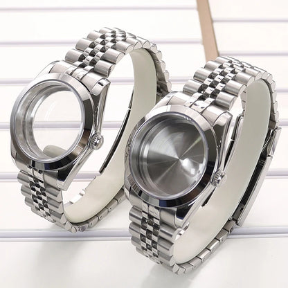 36/39mm Watch Case Bevel Edge Bezel Sapphire Glass For NH35 NH36 NH38 Miyota8215