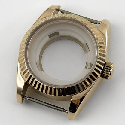 31MM Ladies Round Polished Fluted Bezel Sapphire Crystal Watch Case for NH05/06