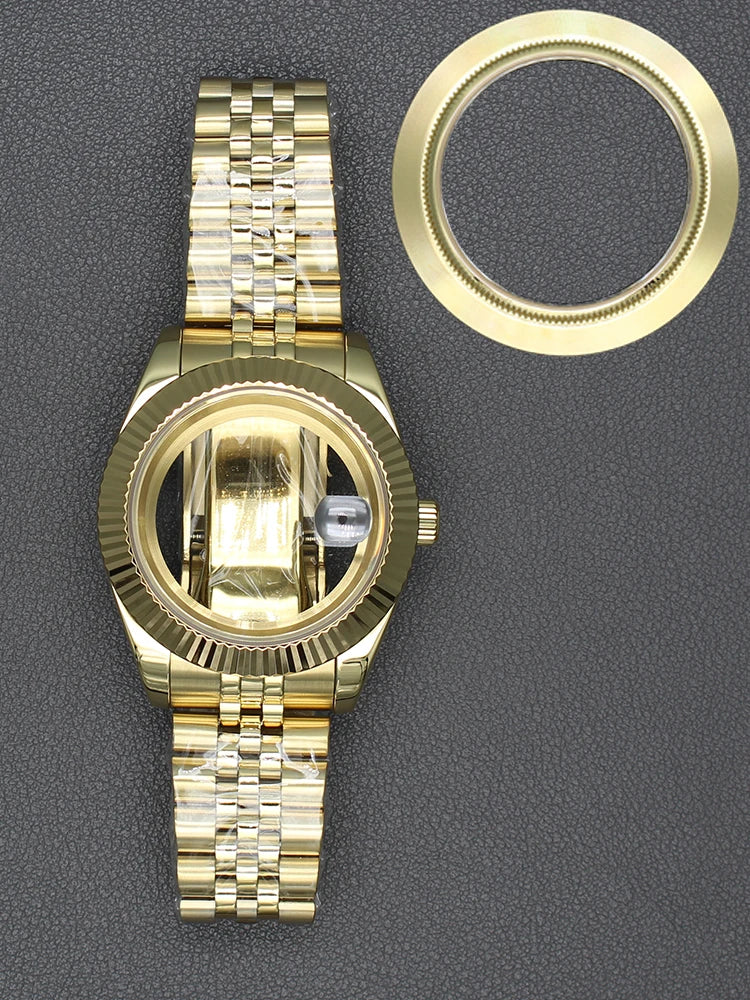 36/40mm Watch Case Sapphire Glass For nh35 nh36 Miyota 8215 28.5mm Dial Datejust
