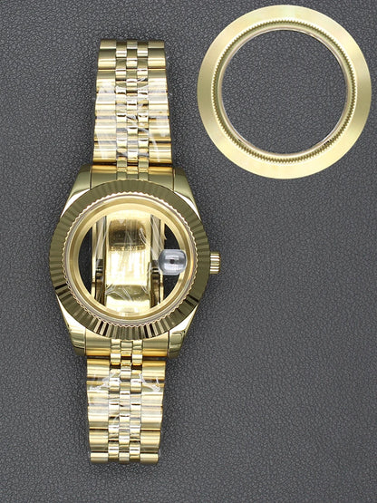 36/40mm Watch Case Sapphire Glass For nh35 nh36 Miyota 8215 28.5mm Dial Datejust