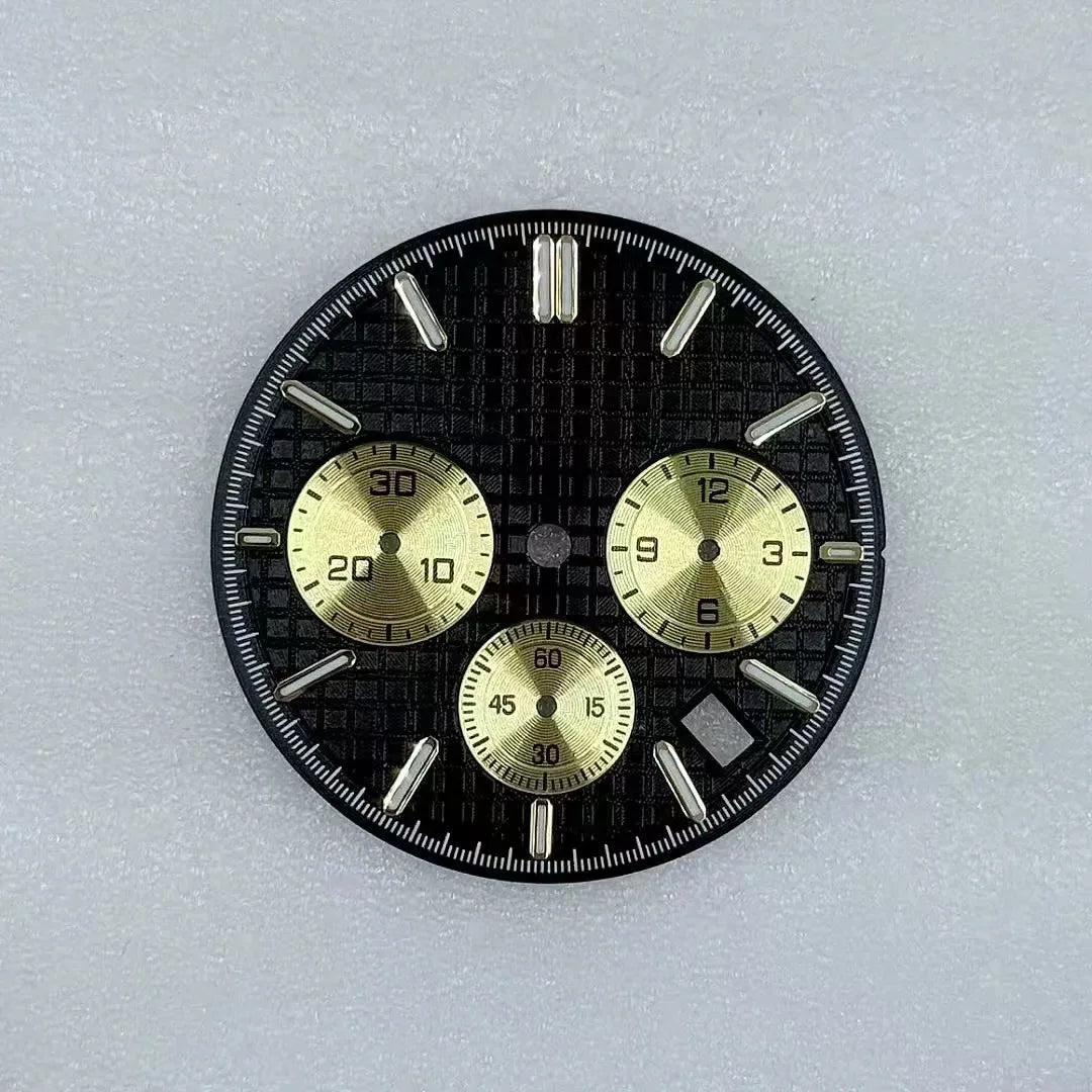 31.8mm Mechanical Timer Watch Dial And Hands Suitable For VK63 Quartz Movement