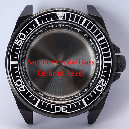 43.8mm Watch Cases with Ceramic Bezel For NH35 NH36 4R36 NH38 Modified Samurai