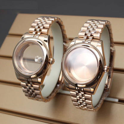 36/40mm Watch Case Sapphire Crystal For Nh35 NH36 Miyota 8215 28.5mm Dial Oyster