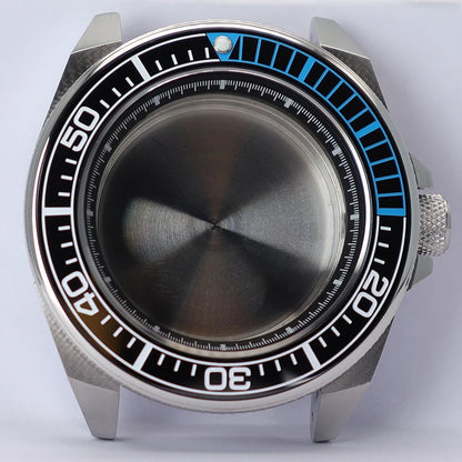 43.8mm Modified Samurai Diving Watch Case Sapphire Glass For NH35 NH36 NH38 4R36