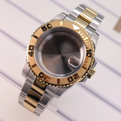 40mm Steel Watch Case 20mm Strap For NH35 NH34/36 4R36 Eta2824 Miyota 8215 YACHT