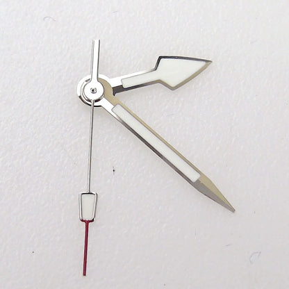 Sword-style silver luminous watch hands for NH35 NH36 7s26 7s36 movements, ideal for diver watches.