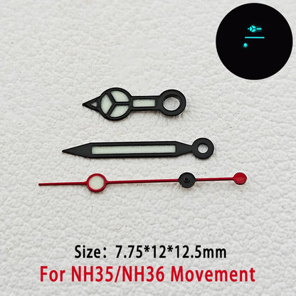 Modified BGW9 Blue Luminous GMT Watch Hands For NH34 NH35 NH36  Movement