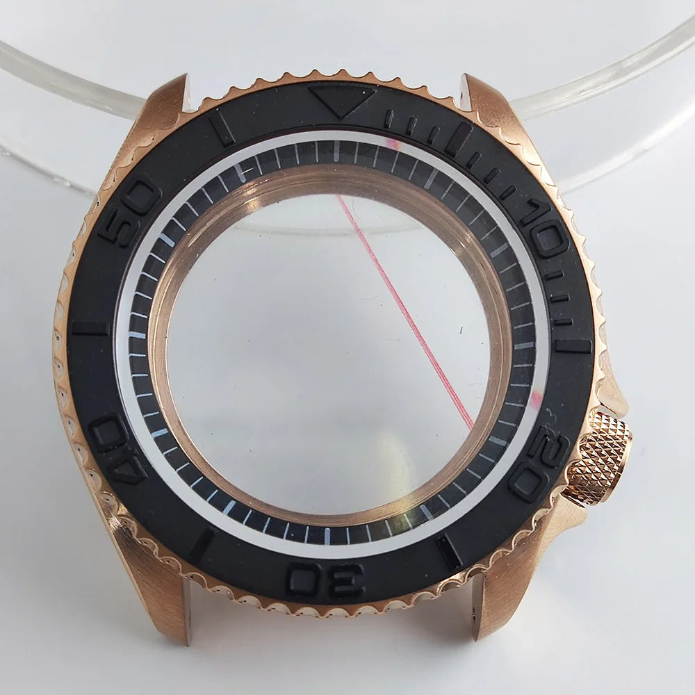 Plane Sapphire Glass Ceramic Bezel Stainless Steel Watch Case Fit NH 35 NH36 Movement High End Waterproof Watch Case