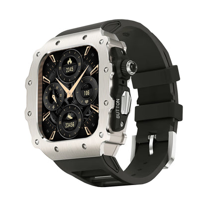 Luxury Kit for Apple Watch 10 46MM Stainless Steel Case IWatch Series 9 8 7 6 5