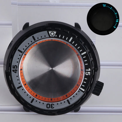47mm Watch Case Sapphire Crystal For NH35/36 NH38 Modified Tuna Canned C3 Bezel