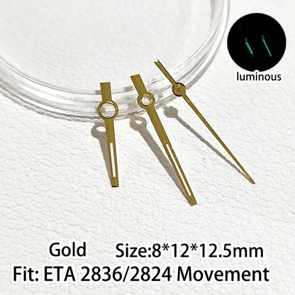 Modified Green Luminous Watch Hands Fit  ETA 2836 2824  Multiple Styles