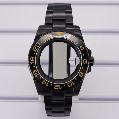 40mm Watch Case PVD Strap Sapphire For NH35 NH36 NH34 ETA 2824 8215 GMT SUB