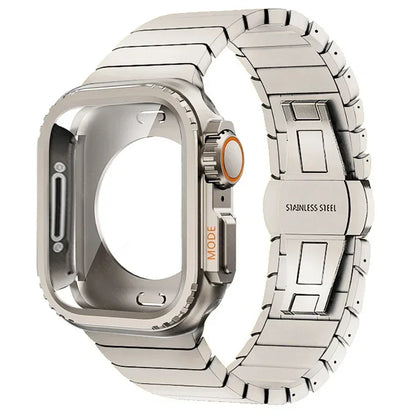 Steel Case+Strap for Apple Watch Metal Band Protective Shell  Series 10 9 8