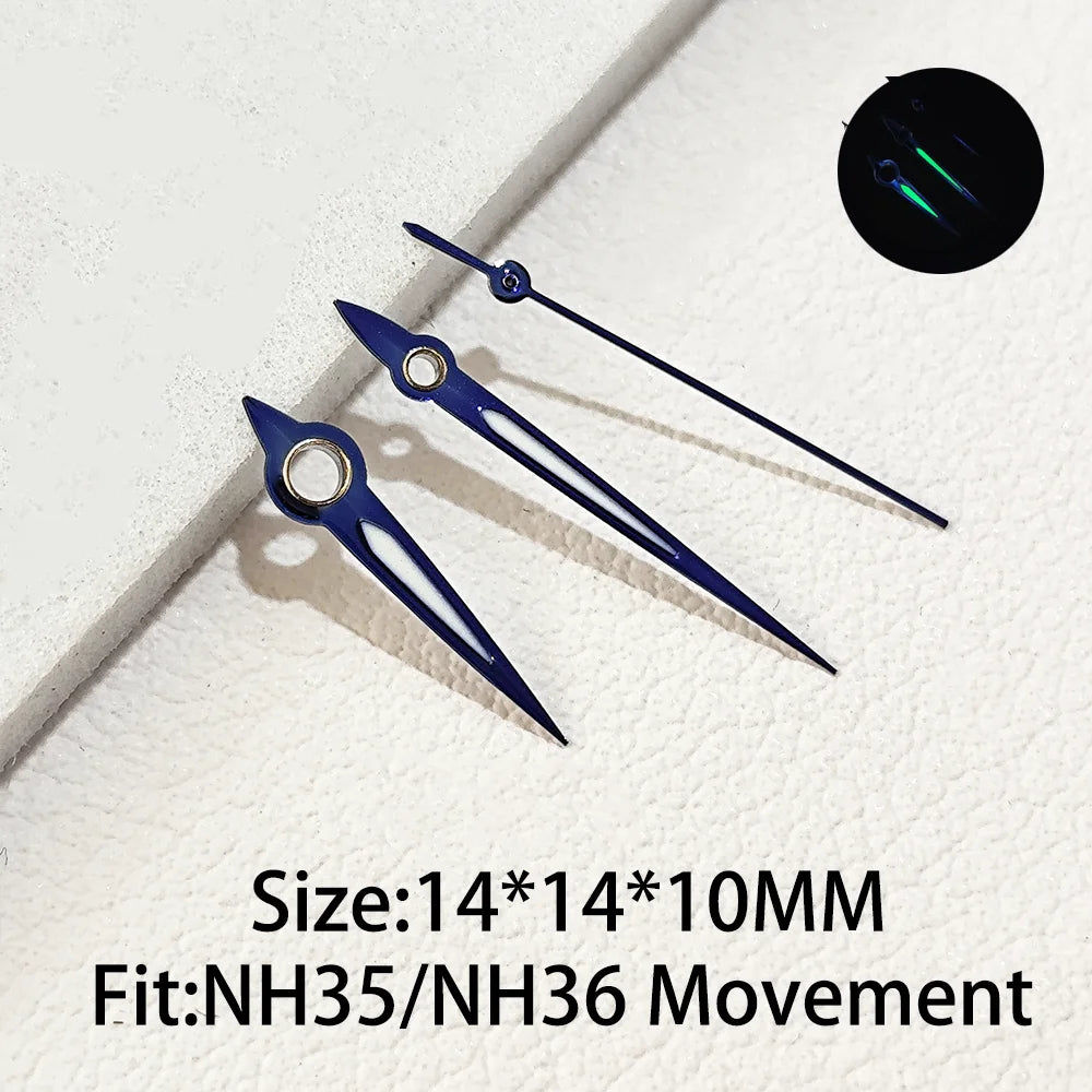 Watch Hands for NH35 NH36 Series Movement C3 Luminous Men's Watches Pointers