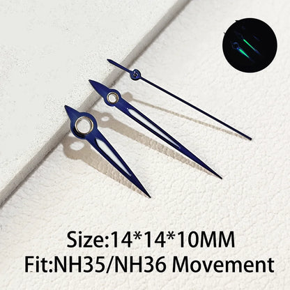 Watch Hands for NH35 NH36 Series Movement C3 Luminous Men's Watches Pointers