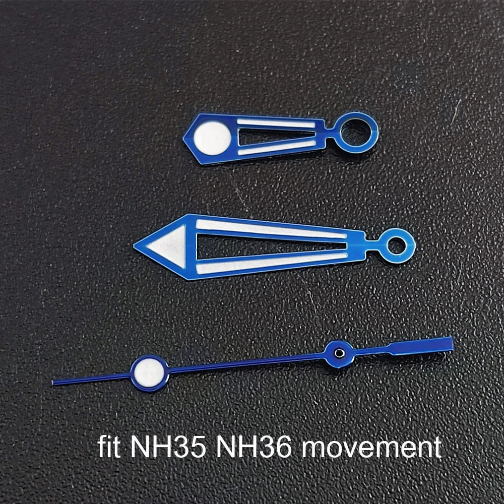 Luminous watch hands for NH35, NH36, ETA 2836, 2824 & Miyota 8205, 8215 movements