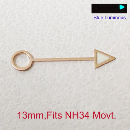 Modified BGW9 Blue Luminous GMT Watch Hands For NH34 NH35 NH36  Movement