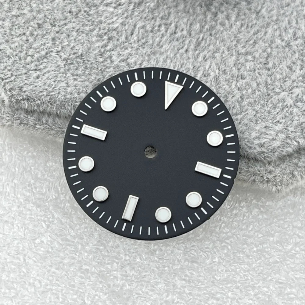 28.5mm Blue Luminous Watch Dial SUB Surface No Calendar Window for NH35/NH36