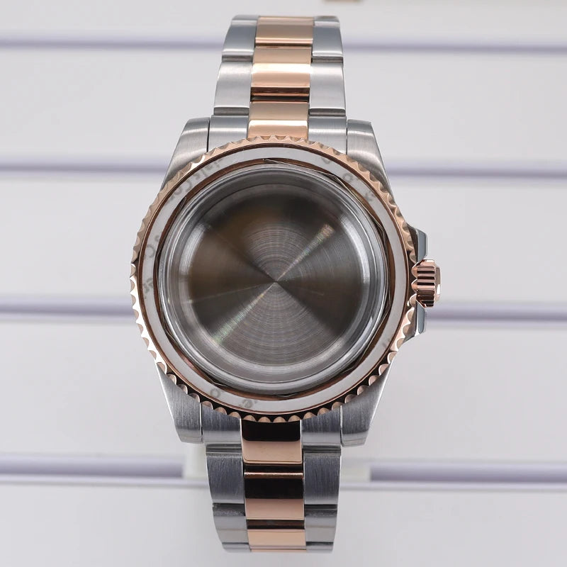 40mm Steel Watch Case Sapphire Glass For NH34/35/36/38 NH70 Miyota 8215 Eta 2824