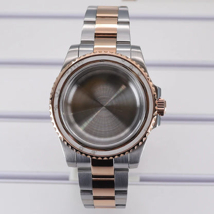 40mm Steel Watch Case Sapphire Glass For NH34/35/36/38 NH70 Miyota 8215 Eta 2824