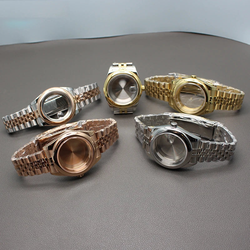 36/40mm Watch Case Sapphire Crystal For Nh35 NH36 Miyota 8215 28.5mm Dial Oyster