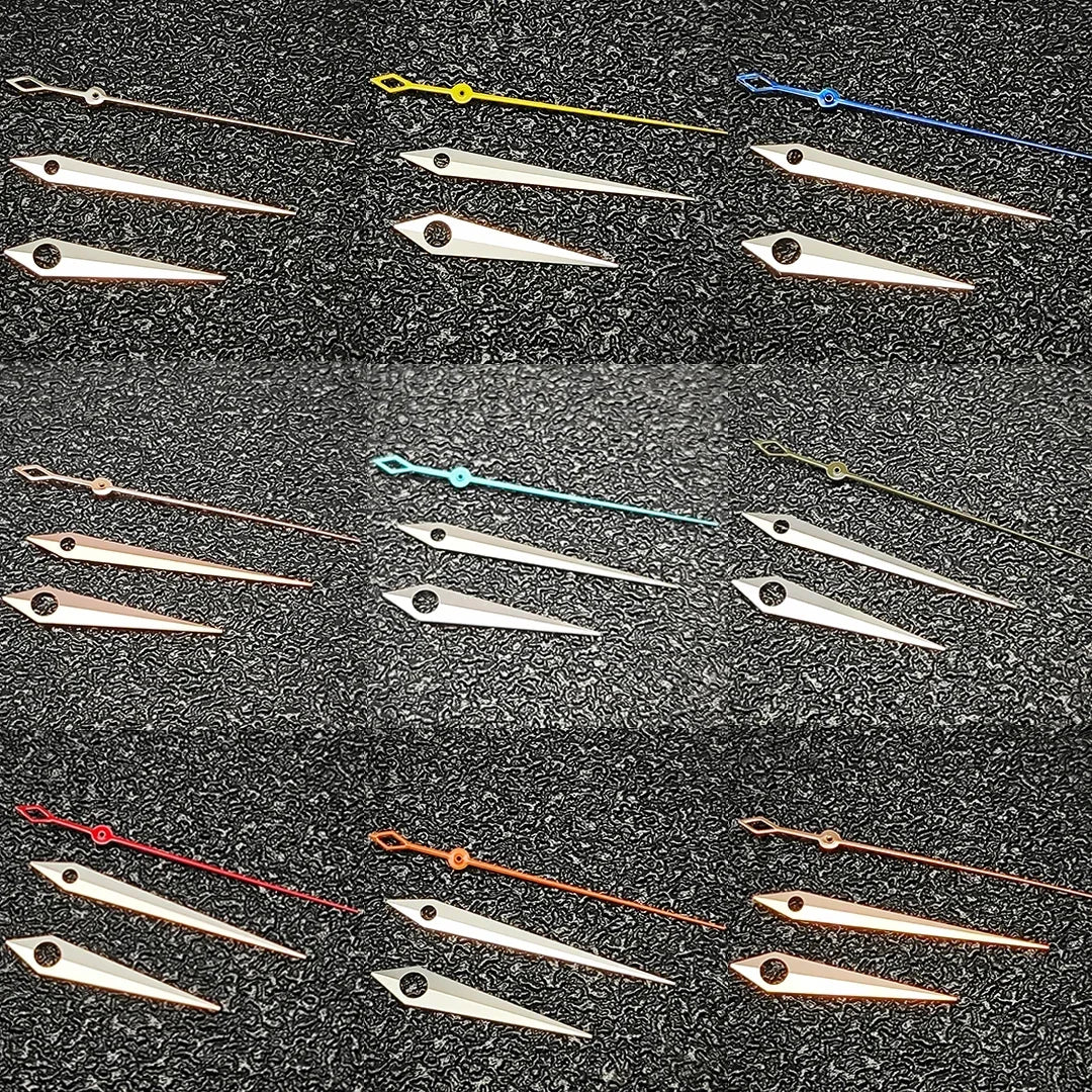 Gold/Rose/Silver/Blue Second Hands Silver Trim Watch Hands for NH35/NH36/NH34
