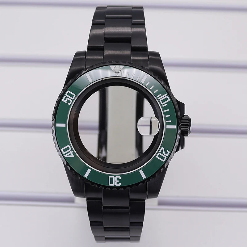 40mm Watch Case PVD Strap Sapphire For NH35 NH36 NH34 ETA 2824 8215 GMT SUB