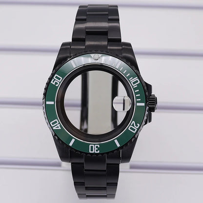 40mm Watch Case PVD Strap Sapphire For NH35 NH36 NH34 ETA 2824 8215 GMT SUB