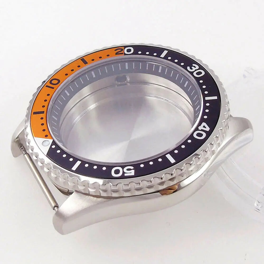 41mm Sapphire Glass Solid Watch Case fit NH35 NH36 SKX007 20ATM Water Resistance