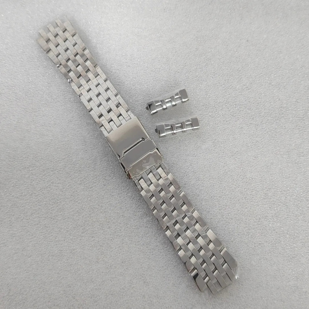 46.5mm Large Steel Watch Case Strap Set with Mineral Glass and Hands for VK63