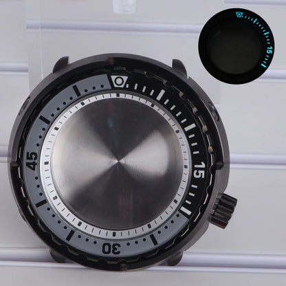 47mm Watch Case Sapphire Crystal For NH35/36 NH38 Modified Tuna Canned C3 Bezel