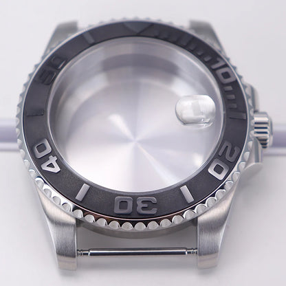 40mm Watch Cases Rubber Strap Sapphire For NH34/35/36/70 4R36 Miyota8215 Eta2824