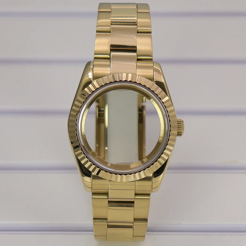 36/39mm Watch Cases Set Sapphire Glass For NH35 NH36 NH34 NH70 8215 Datejust