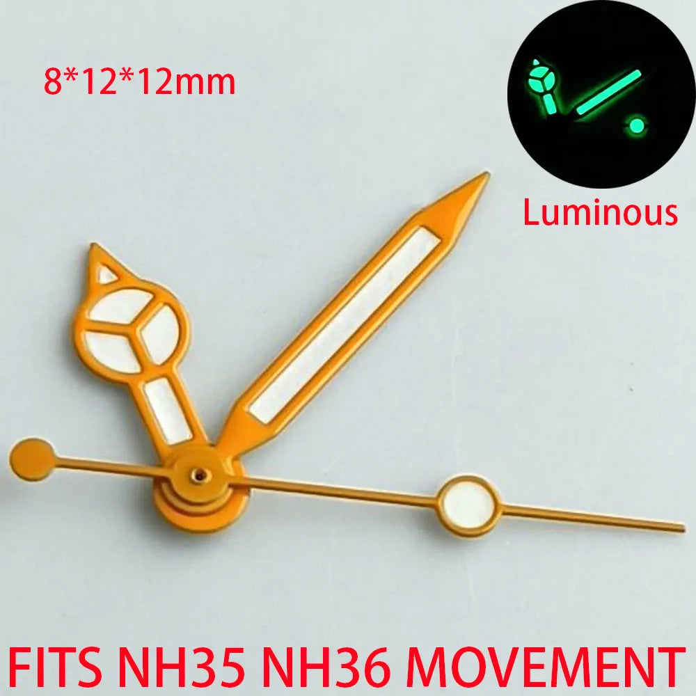 Watch Accessories Pointer NH 35 NH36 Hands Green/Blue Super Luminous Suitable For NH 35 NH36 Movement
