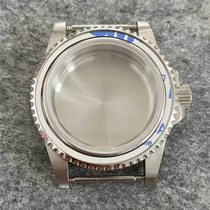 39.5mm Retro Flat Mirror Sapphire Glass Case Stainless Steel Case for NH35 NH36