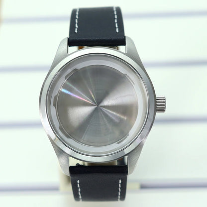 40mm Watch Cases /Leather Strap For NH35 NH36 NH34 NH38 Eta 2824 Mod pilot