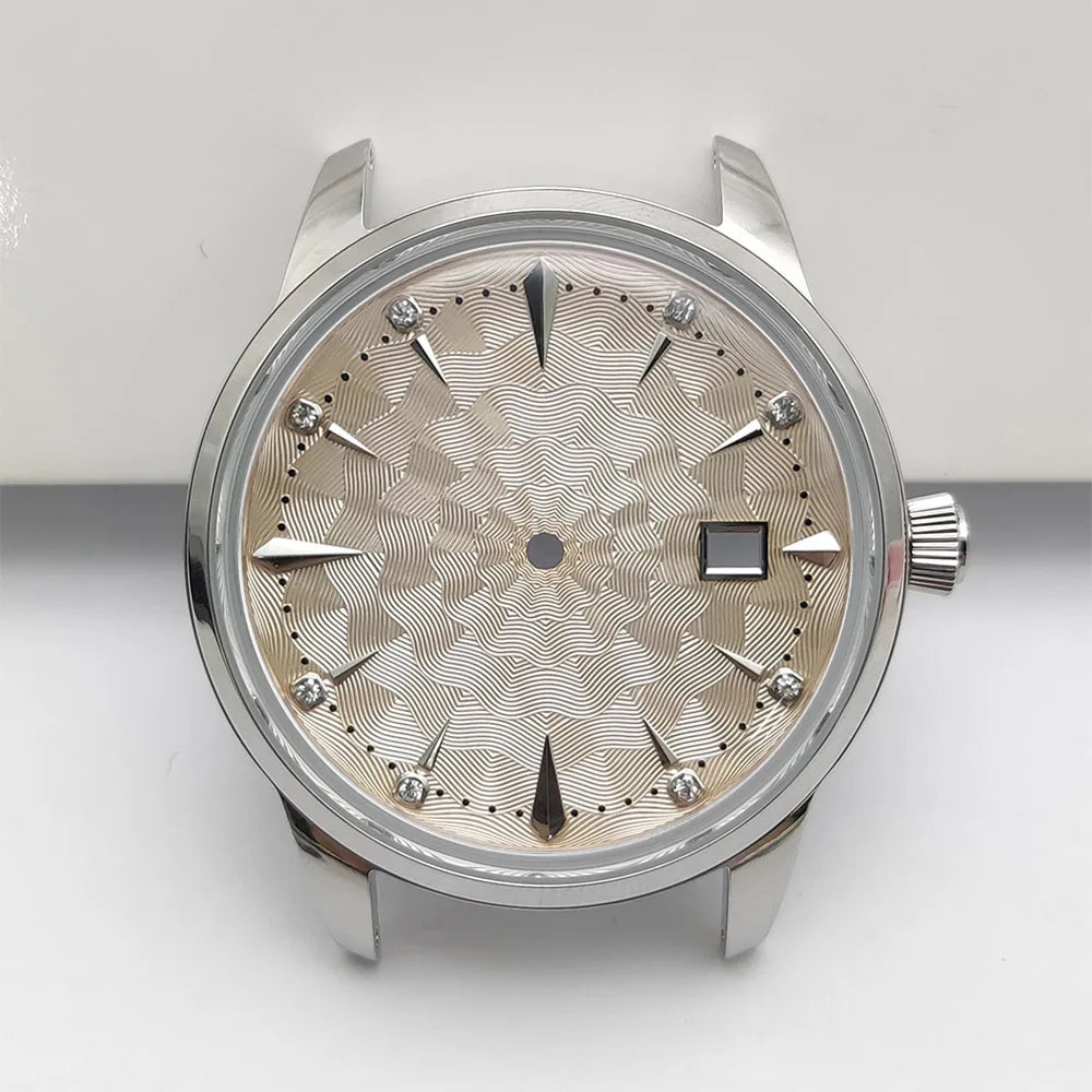 40mm Watch Case 35mm Dial Set Diamond Scale 20mm Strap Cocktail Watch for NH35