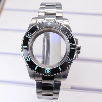 40mm Diver Watch Case Sapphire For NH34/35/36 4R36 8215 Eta 2824 C3 Bezel SUB