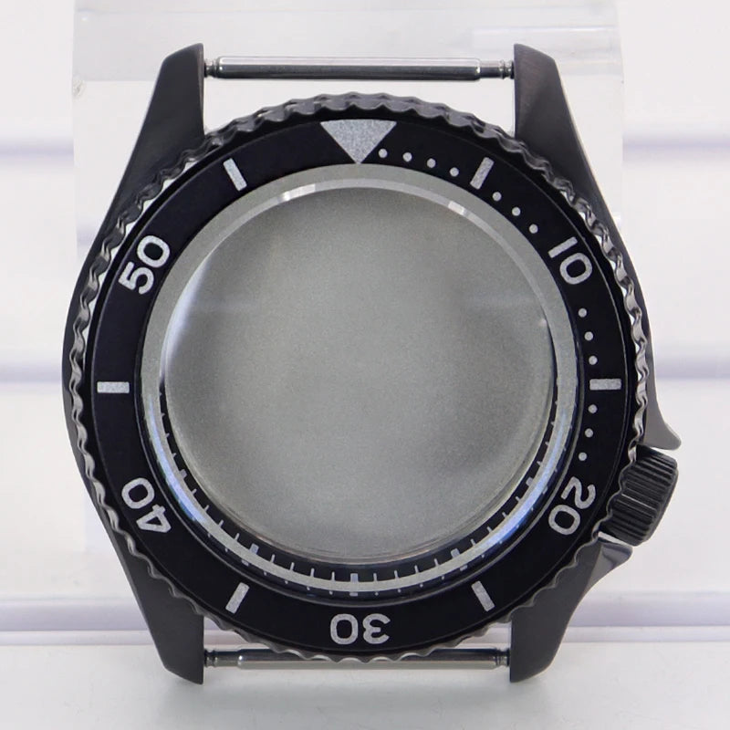 42mm PVD Ring Watch Case With Bezel Sapphire For Mods 007 NH35 NH36 NH38 NH34