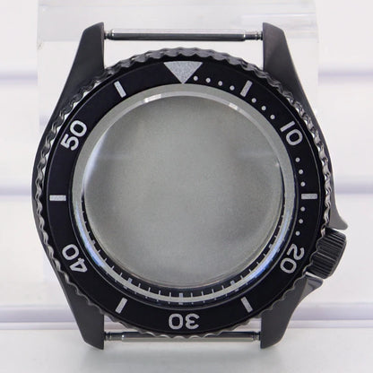 42mm PVD Ring Watch Case With Bezel Sapphire For Mods 007 NH35 NH36 NH38 NH34
