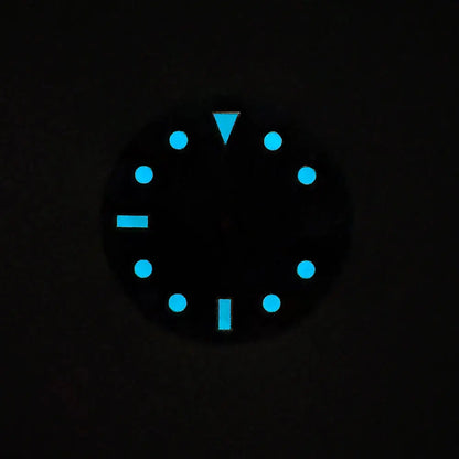 28.5mm Carbon Fiber Material NH Series Watch Dial C3 Luminous For NH34 NH35 NH36