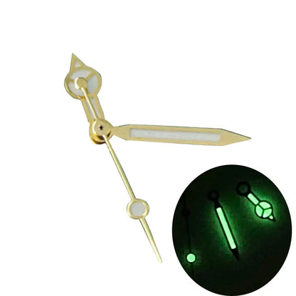 MOD Red Second Silver Watch Hands For NH35 NH36 7S35 4R35 with Blue Green Lume