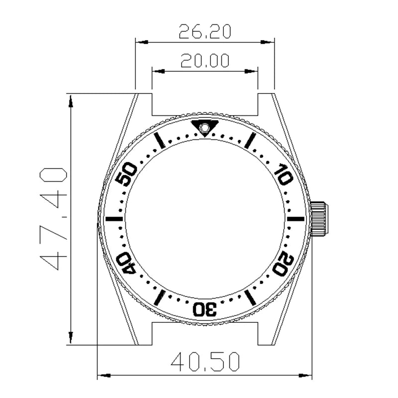 40mm Steel Watch Case Sapphire For NH35 NH36 NH34 4R36 Mod SPB143J1/SPB253J1