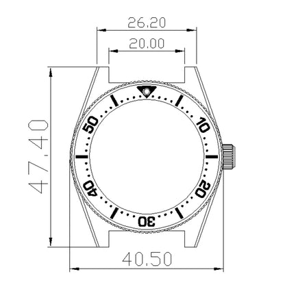 40mm Steel Watch Case Sapphire For NH35 NH36 NH34 4R36 Mod SPB143J1/SPB253J1