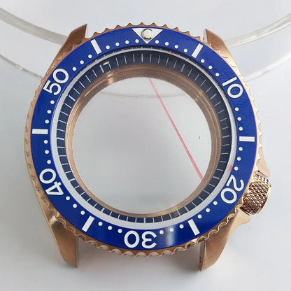 Plane Sapphire Glass Ceramic Bezel Stainless Steel Watch Case Fit NH 35 NH36 Movement High End Waterproof Watch Case