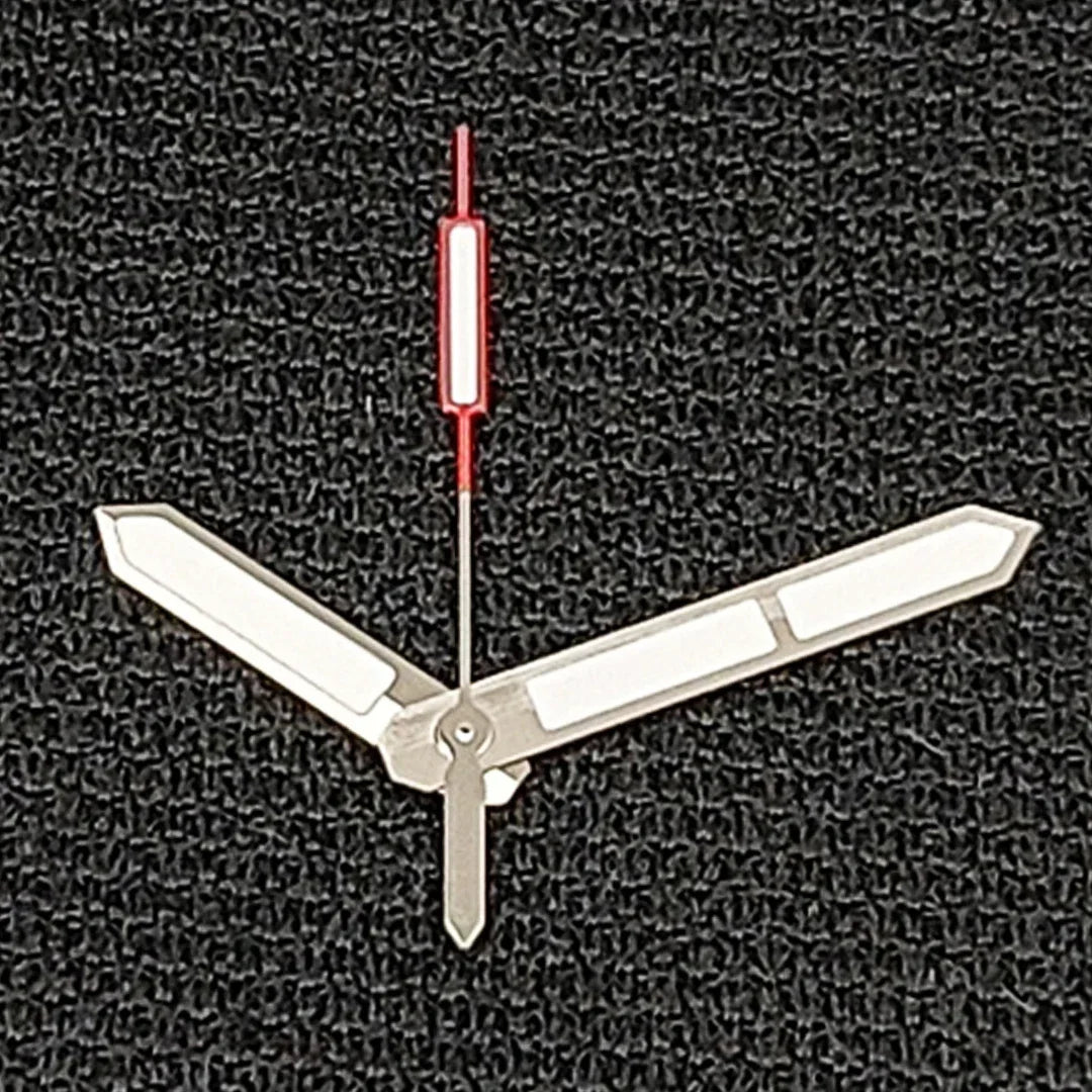 Silvery Pointer Red Second Hand Green Luminous Watch Hands for NH35/NH36/4R/7S