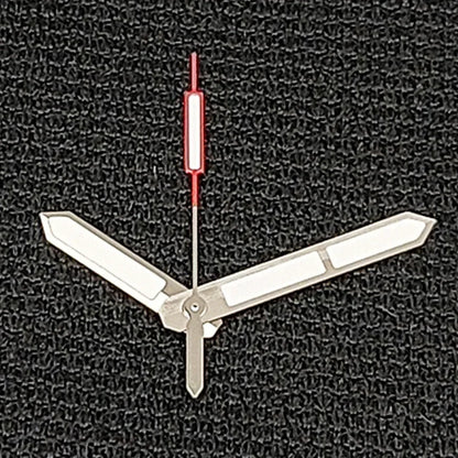 Silvery Pointer Red Second Hand Green Luminous Watch Hands for NH35/NH36/4R/7S