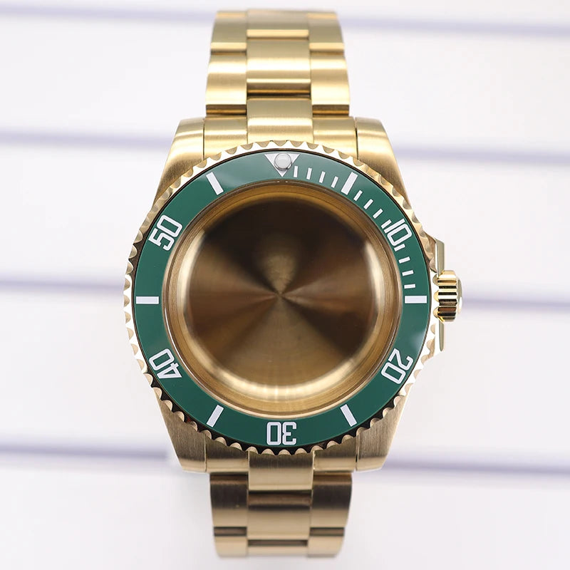 40mm Diving Watch Case Set Sapphire For NH35 NH36 NH34/38 SUB Miyota8215 Eta2824