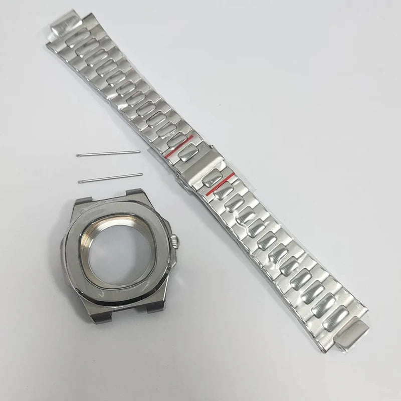 41mm Watch Case+Strap Metal lining Material fit 30.5mm Dial Fit NH35/NH36/4R